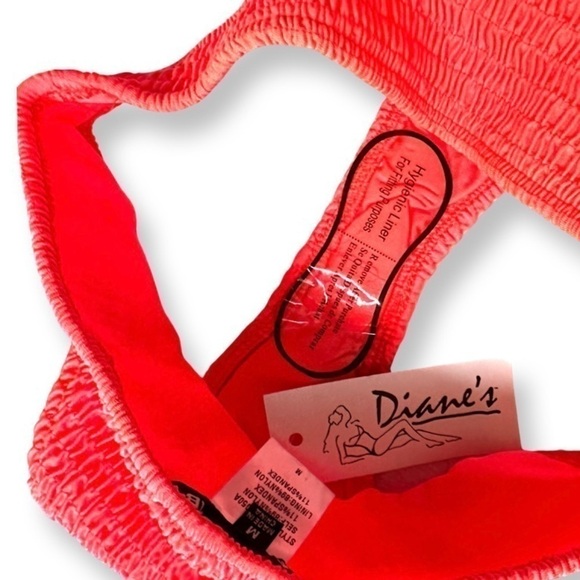 ⭐️ 5 for $25 Rehab LAB Orange Ruched High Cut Swim Bottom Size M - Picture 6 of 8